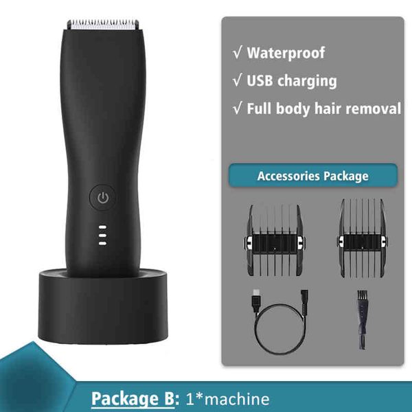 Máquina cortadora de cabello profesional para hombres, maquinilla de afeitar eléctrica para áreas íntimas, eliminación del cuerpo, barba y bigote, afeitado 220509