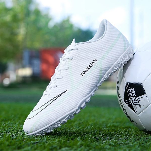 Chaussures de Football professionnelles pour hommes, Futsal pour jeunes, entraînement en salle, cheville montante pour enfants, 240228