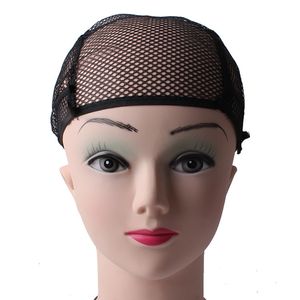 Professional Mesh Wig Caps Bella Hair for Making Wig with Adjustable Straps and Combs Black Medium Size