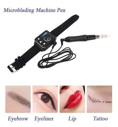 Professionele Microblading Machine Pen Swatch Digitale Roterende Tattoo Machinegeweer voor Permanente Make-up 3D Borduren Wenkbrauw Lip PMU 2152084