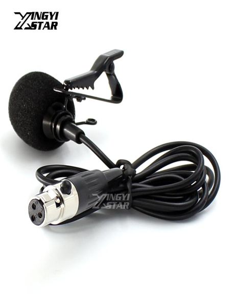 Microfone profesional Lapela Mini XLR 3 pin Ta3f Taple Clip en el micrófono de micrófono Lavalier Micel para el sistema inalámbrico UHF Bodypack Trans1314179