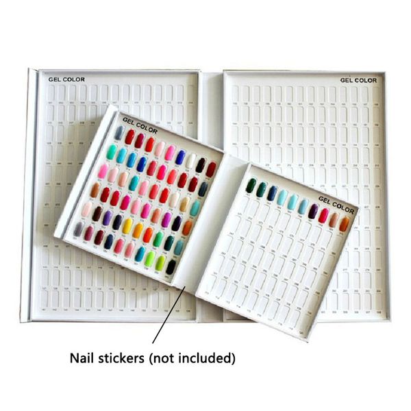 Modelo profesional de esmalte de uñas en Gel caja de exhibición de Color libro dedicado 120 colores tabla de cartas pintura manicura herramientas de arte de uñas al por mayor