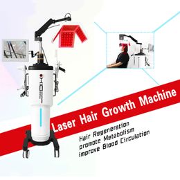 Machine laser à diode la plus efficace professionnelle Traitement de la perte de cheveux Instrument 650Nm Repousse des cheveux Thérapie anti-chute Équipement Analyseur de croissance Led