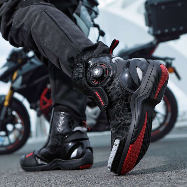 Chaussures de moto professionnelles pour hommes et femmes, bottes de course de Motocross de fond, antidérapantes, imperméables pendant la saison des pluies