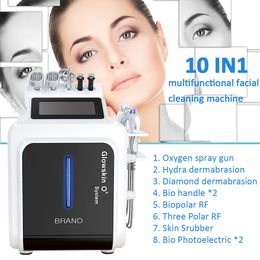 Profesional multifuncional 10 en 1 Hydra Microdermoabrasion Jet Peel Peeling con agua Oxígeno Limpieza facial Cuidado de la piel Estiramiento facial Máquina de elevación en venta