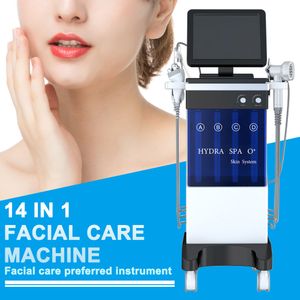 Équipement de beauté multifonctionnel professionnel 14 en 1 Hydra Dermabrtasion Oxygen Peel Jet Soins de la peau Lifting du visage Élimination des pigments Machine de nettoyage du visage