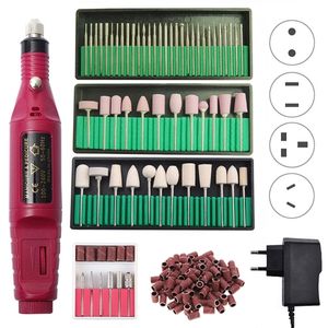 Professional Nail Drill Machine Electric Manicure Milling Cutter Set Nail Files Drill Bits Gel Polish Remover Tools 20000RPM Bit 220711