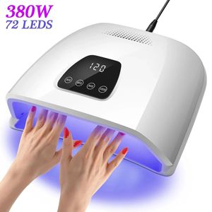 Lampe de séchage à ongles professionnel pour la manucure LED UV pour la machine à séchoir en gel polonais avec des écrans tactiles de capteur automatique 240415