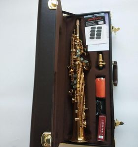 Professionele nieuwe sopraansaxofoon B platte elektroforese Gold S901top muziekinstrumenten Sax sopranoyanagisawa S901 met case6071030