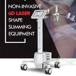 Enlèvement de graisse professionnel non invasif lumière verte/rouge532nm/635nm Lipolaser 6D machine de lipolyse de forme de corps de laser froid pour la réduction de graisse corporelle