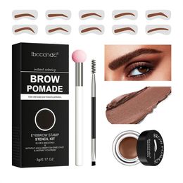 Rehausseurs de sourcils professionnels en une étape ensemble de mise en forme stylo maquillage étanche pour les femmes pochoir et modèles de sourcils parfaits