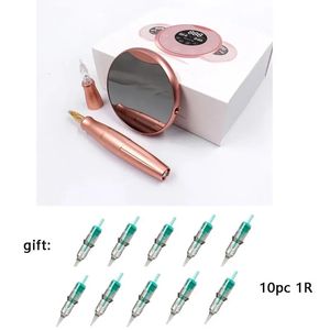 Professionele P90 Tattoo Machine Kits Wenkbrauw Lip Demographics PMU Digitale Rotary Pen Permanente make -upapparatuur 240123