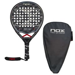 Racket de tennis PADEL professionnel Face doux en fibre de carbone Eva Memory Paddle Sports Racquet Équipement d'extérieur pour les hommes Wome 9d