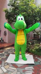 Desfile profesional dragón verde dinosaurio mascota disfraz dibujos animados adulto Festival traje vestido Fursuit fiesta de Halloween