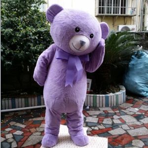 Costume de mascotte d'ours en peluche de défilé professionnel, tenue de Festival de dessin animé pour adultes, robe Fursuit de fête d'halloween, Costume en fourrure Dress239G