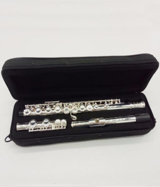 Instruments de musique de performance professionnelle FL281 Flûte 16 trous fermés Cupronickel C Tone Flûte plaquée argent avec étuiCleanin5046405