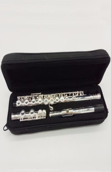 Instruments de musique de performance professionnelle fl281 flûte 16 trous fermé Cupronickel C Tone Flute plaquée argentée avec casecleanin2839761