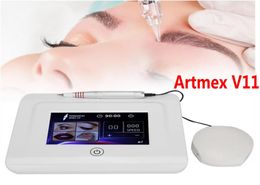 Machine de tatouage de maquillage permanent professionnel Artmex V11 sourcils lèvres Microblading Derma Pen Microneedle cartouche soins de la peau MTS P6668218