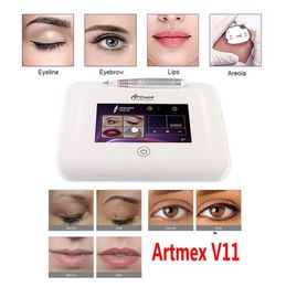 Machine de tatouage de maquillage permanent professionnel Artmex V11 sourcils lèvres Microblading Derma Pen Microneedle soins de la peau MTS PMU DHL2467886