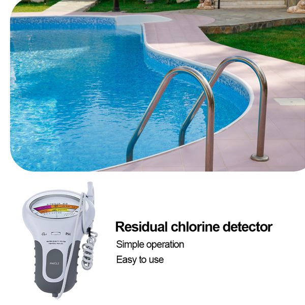 Medidor de nivel de cloro CL2 de pH profesional con sonda para natación Spa Spa Water Monitor Tester Testina de prueba de calidad de la calidad del agua Herramienta