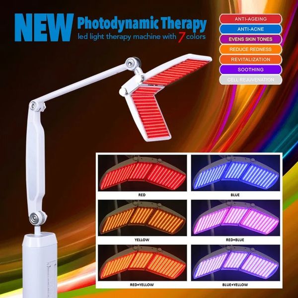 Soins de la peau photodynamiques professionnels éclaircissant le contrôle de l'huile Photon beauté élimination des rides traitement de l'acné 7 couleurs Machine LED pour anti-âge