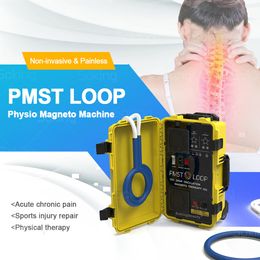 Equipamento grande da fisioterapia do laço do poder PMST de 6000 Gauss com caixa portátil do trole terapia da transdução do magneto campo eletromagnético pulsado tratamento humano