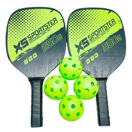 Ensemble de pickleball professionnel Set à 2 joueurs en fibre de carbone Racquets 4 raquettes de pickleball à balle Ball Sac portable 240506