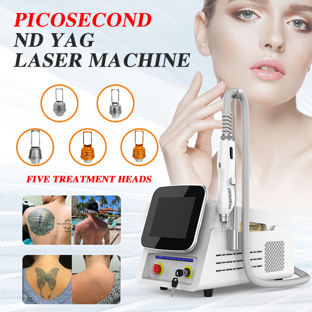 Picolaser Machine CE aprovada por picossegund Q Máquina de beleza de remoção de tatuagem permanente com comutação de tatuagem