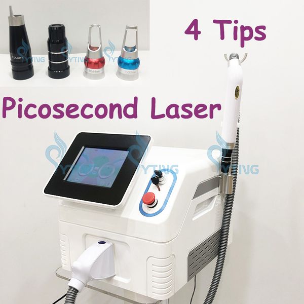 Machine de détatouage picoseconde 1064nm 532nm 755nm 1320nm Pico Laser traitement de l'acné rajeunissement de la peau équipement de beauté professionnel de peau de carbone