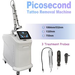 Professionele Picosecond-lasermachine Q-Switch Nd Yag Laser Tattoo Removal Pigment Huidverzorgingsapparatuur verwijderen 4 golflengten 532nm 1064nm 1320nm 755nm