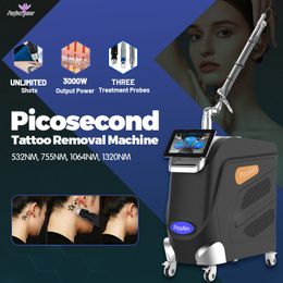 Professionele picoseconde laser tattoo machine pico laser 4 golflengten huid revitalisering verwijder tatoeages melasma pigmentatie reductie