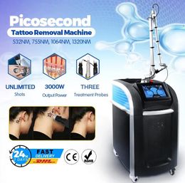 Professionele Picosecond Laser Tattoo Removal Machine Huidverjonging Laserpigmentverwijdering Huidverstrakking huid witter sproet verwijderen schoonheid Machine
