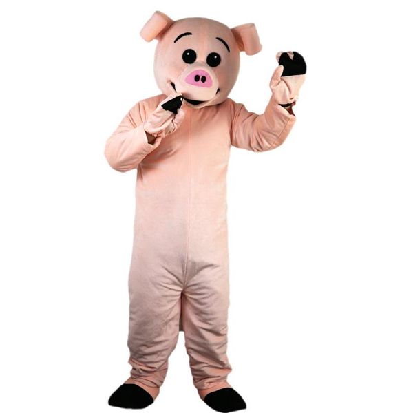 Disfraz de mascota de cerdo profesional Halloween Navidad vestido de fiesta de lujo traje de personaje de dibujos animados carnaval Unisex adultos Outfit268I
