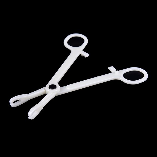 Abrazadera abierta redonda de plástico profesional, alicates desechables para Piercing corporal, oreja, labio, ombligo, nariz, lengua, herramienta de pinza para Piercing