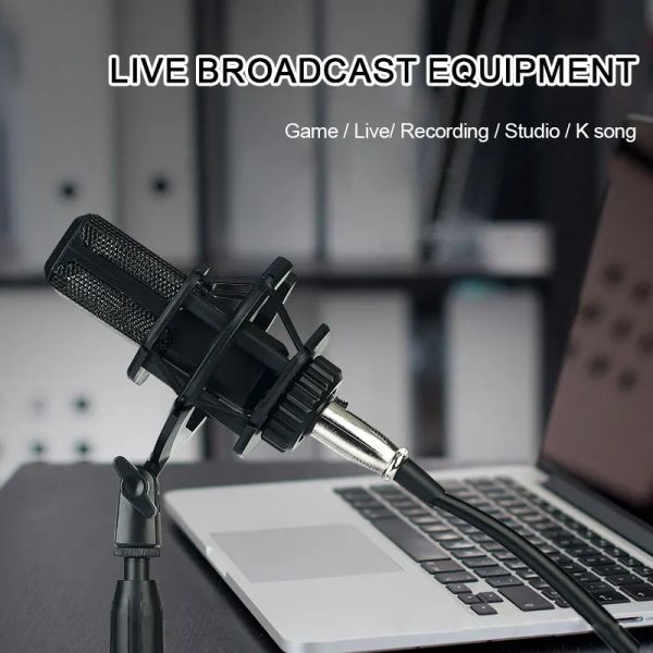 Podcast Music Studio enregistrer le karaoké condenseur microphone jeu diffuser en direct ktv kit de carte audio sonore pour flux