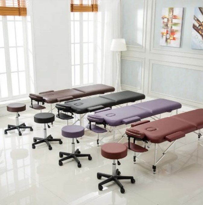 Table de massage spa portable professionnelle, lit de beauté pliant, alliage d'aluminium domestique, meubles de salon, lit simple et lit actif