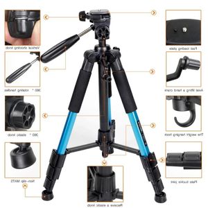 FreeShipping Professional Portable Travel Aluminum Camera Tripod&Pan Head for SLR DSLR Digital Camera Three color Tbqov