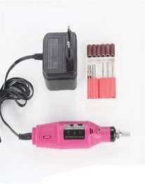 Professional Power Drill Electric Manicure Machine Nail Boor Pen Pedicure Bestand Polish Form Tool Feet Care Product 1Set 6Bits1066921