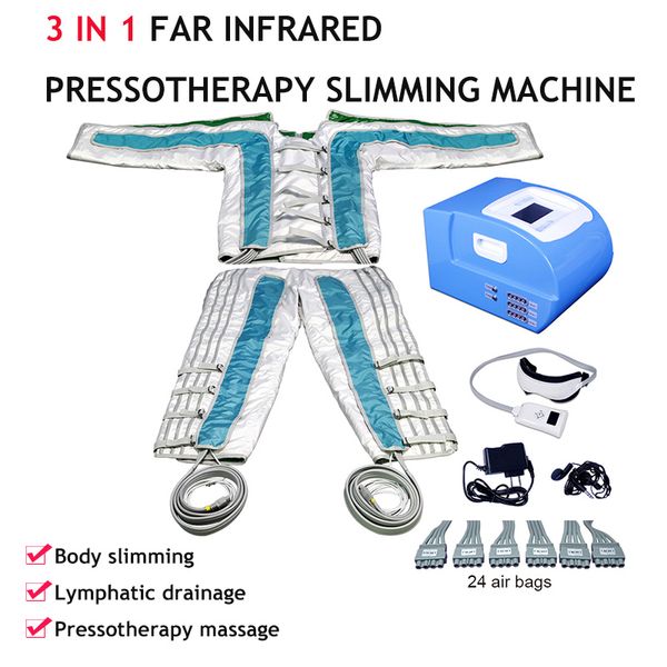 Machine professionnelle de pression d'air de Massage de pressothérapie machine amincissante infrarouge lointain couverture enveloppante corporelle machine de thérapie mince