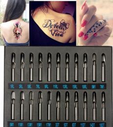 Professional Pro Tattoo Supply en acier inoxydable Kit de mitrailleuse Grip Set Buse 22PCSLOT 8836268