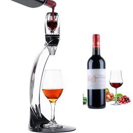 Péôteur de carafe de vin rouge professionnel avec support de stand de filtre Vodka Aerator à air rapide pour le bar à manger à domicile Ensemble essentiel 240415