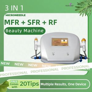 Machine professionnelle de micro-aiguille RF, cicatrices d'acné, élimination des vergetures, dispositif de micro-aiguilletage SFR MFR, 2 têtes, lifting du visage, raffermissement de la peau, rajeunissement de la peau