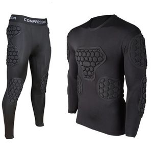 Maillots de gardien de but de football de rugby professionnel Uniforme d'armure Épaissir EVA Éponge Coude Genou Rembourré Chemises Pantalon Protecteur 240301