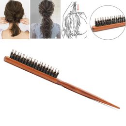 Salon professionnel taquin dos brosses à cheveux en bois mince peigne brosse à cheveux extension de coiffure outils de coiffure