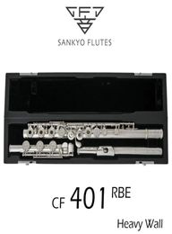Professionnel Sankyo CF401 FLÛTE ETUDE E Clé Split Argent Plaqué Flûte C ton 17 Trous Ouvert Décalage G Copy4501663