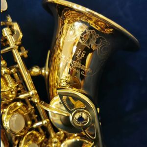 SC-W020 profesional, saxofón soprano doblado, latón dorado lacado, fabricación artesanal japonesa, instrumento de jazz, saxofón soprano