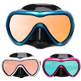 Máscara de buceo profesional y buceo y snorkel gafas gafas de gafas buceo natación fácil respiración tubo de natación 240416