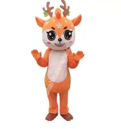 Profesional Sika Deer Mascot Disfraz de anime de dibujos animados Tema de anime Carnaval Unisex Adultos Tamaño de la Navidad Fiesta de cumpleaños de Navidad