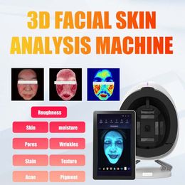 Machine professionnelle d'analyse de la peau, miroir magique UV, analyseur facial, système de diagnostic de la peau, analyseur de peau du visage, rapport de test de l'analyseur de peau
