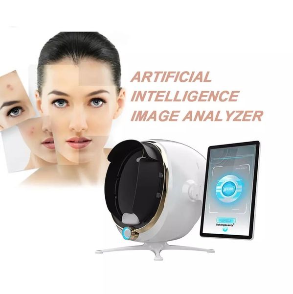 Système professionnel de diagnostic de la peau Analyseur de peau numérique 3D et scanner de visage - Machine d'analyse faciale améliorée par l'IA pour l'imagerie intelligente